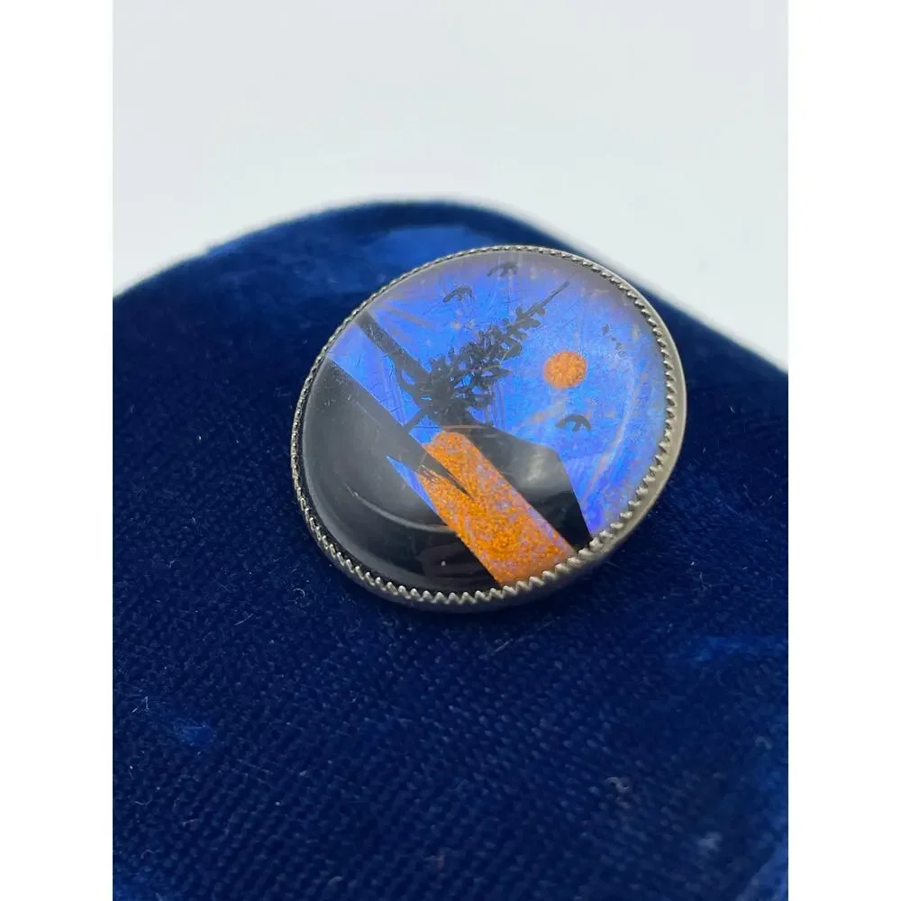 Authentic Handmade Butterfly Wing Pin 1